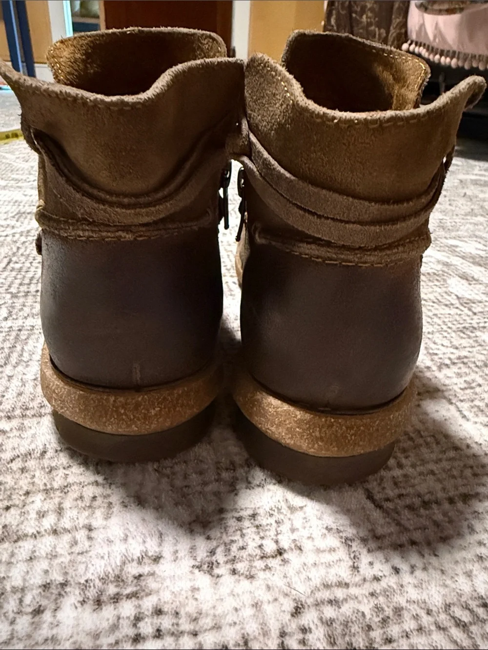 Born Women’s Brown Suede Chukka Boots with Side Zip